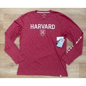NWT Men's Colosseum Harvard University Long Sleeve Tee - XL - Crimson Red